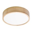 OVO PLAFON 3XE27, 3X24W, DĘBOWY, KLOSZ SZKLANY MATOWY, IP20, O 375 ORNO