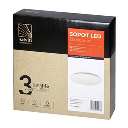 SOPOT LED 12W, PLAFON OŚWIETLENIOWY, 1190LM, IP20, 4000K, KLOSZ PVC ORNO SOPOT LED 12W, PLAFON OŚWIETLENIOWY, 1190LM, IP20, 4000K, KLOSZ PVC ORNO