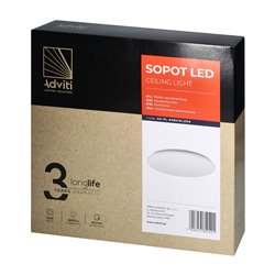 SOPOT LED 18W, PLAFON OŚWIETLENIOWY, 1880LM, IP20, 4000K, KLOSZ PVC ORNO SOPOT LED 18W, PLAFON OŚWIETLENIOWY, 1880LM, IP20, 4000K, KLOSZ PVC ORNO