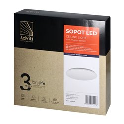 SOPOT LED 18W, PLAFON Z MIKROFALOWYM CZUJNIKIEM RUCHU, 1880LM, IP20, 4000K, KLOSZ PVC ORNO SOPOT LED 18W, PLAFON Z MIKROFALOWYM CZUJNIKIEM RUCHU, 1880LM, IP20, 4000K, KLOSZ PVC ORNO