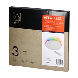 VITO LED 36W, PLAFON OŚWIETLENIOWY, 3500LM, IP20, 3000/4000/6500K + RGB, PILOT ORNO VITO LED 36W, PLAFON OŚWIETLENIOWY, 3500LM, IP20, 3000/4000/6500K + RGB, PILOT ORNO