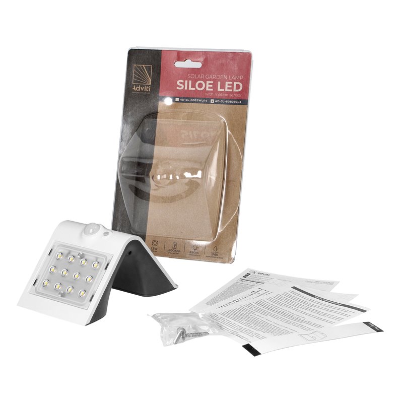 SILOE LED 1,5W, LAMPA SOLARNA Z CZUJNIKIEM RUCHU 120ST, 190LM, IP65, 4000K, 1200MAH, PODWÓJNE ŹRÓDŁO ŚWIATŁA, BIAŁA ORNO SILOE LED 1,5W, LAMPA SOLARNA Z CZUJNIKIEM RUCHU 120ST, 190LM, IP65, 4000K, 1200MAH, PODWÓJNE ŹRÓDŁO ŚWIATŁA, BIAŁA ORNO