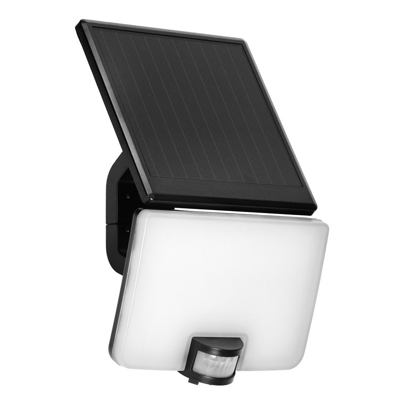 SOLIS LED 10W, NAŚWIETLACZ SOLARNY Z CZUJNIKIEM RUCHU PIR, 1200LM, IP54, 4000K, 3000 MAH, CZARNY ORNO SOLIS LED 10W, NAŚWIETLACZ SOLARNY Z CZUJNIKIEM RUCHU PIR, 1200LM, IP54, 4000K, 3000 MAH, CZARNY ORNO