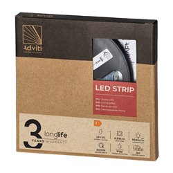 TAŚMA LED 12V, 2835, 60L/M, 500LM/M, 4,8W/M, IP20, 4000K, 5M ORNO TAŚMA LED 12V, 2835, 60L/M, 500LM/M, 4,8W/M, IP20, 4000K, 5M ORNO
