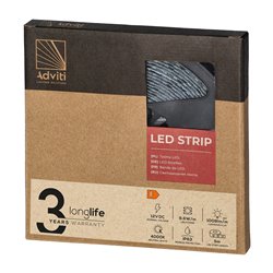 TAŚMA LED 12V, 2835, 120L/M, 760LM/M, 9,6W/M, IP63, 4000K, 5M ORNO TAŚMA LED 12V, 2835, 120L/M, 760LM/M, 9,6W/M, IP63, 4000K, 5M ORNO
