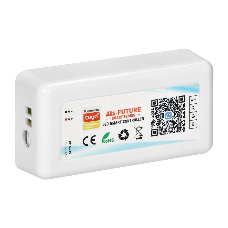 BEZDPRZEWODOWY STEROWNIK DO TAŚM LED RGB TUYA, 5-24V 18A ORNO BEZDPRZEWODOWY STEROWNIK DO TAŚM LED RGB TUYA, 5-24V 18A ORNO