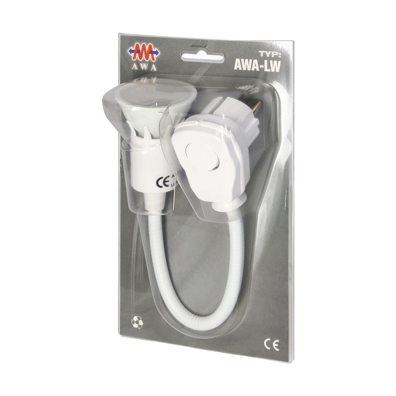 LAMPKA WTYCZKOWA Z ŻARÓWKĄ LED, BIAŁA ORNO LAMPKA WTYCZKOWA Z ŻARÓWKĄ LED, BIAŁA ORNO