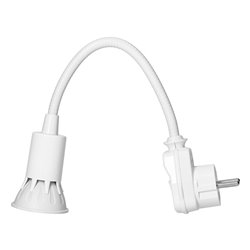 LAMPKA WTYCZKOWA Z ŻARÓWKĄ LED, BIAŁA ORNO LAMPKA WTYCZKOWA Z ŻARÓWKĄ LED, BIAŁA ORNO