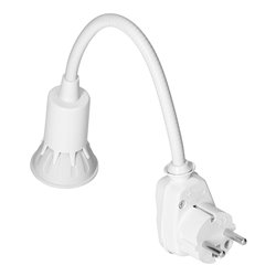 LAMPKA WTYCZKOWA Z ŻARÓWKĄ LED, BIAŁA ORNO LAMPKA WTYCZKOWA Z ŻARÓWKĄ LED, BIAŁA ORNO