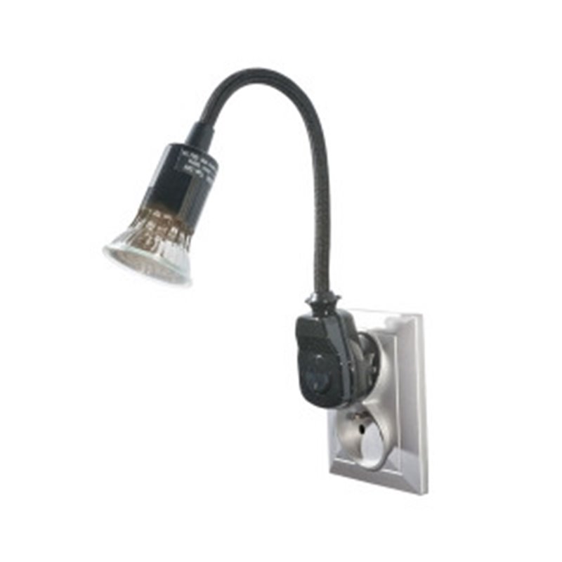 LAMPKA WTYCZKOWA Z ŻARÓWKĄ LED, CZARNA ORNO