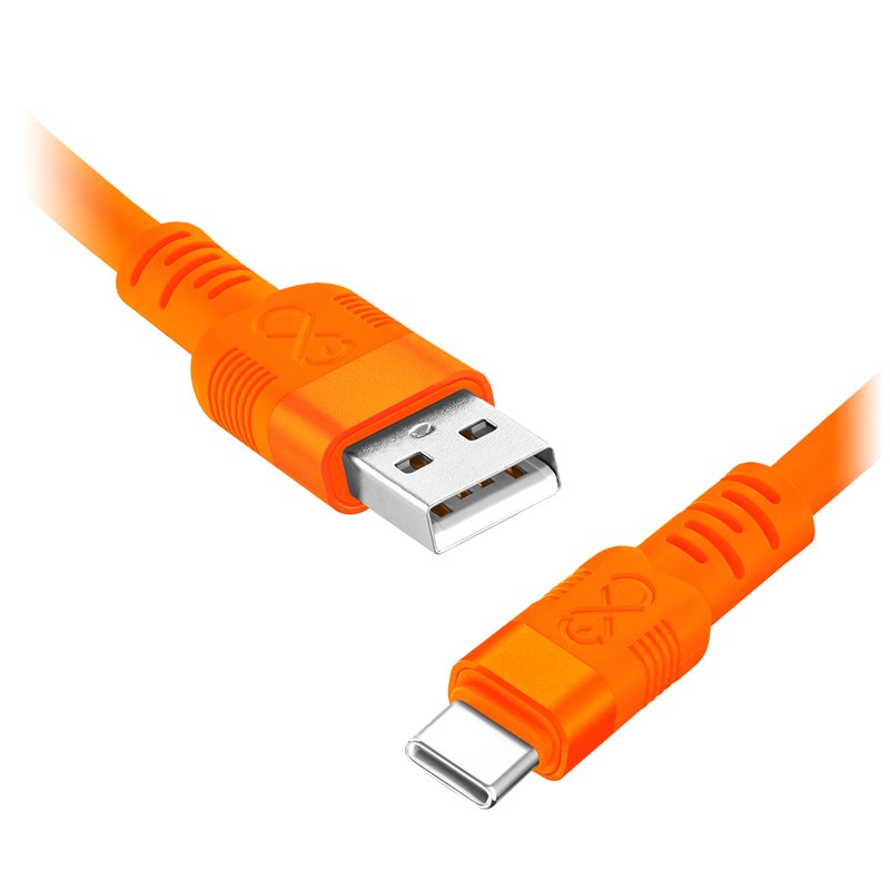 KABEL USB-A - USB-C EXC WHIPPY PRO, 0.9M, 60W, SZYBKIE ŁADOWANIE, KOLOR MIX NEONOWY ORNO