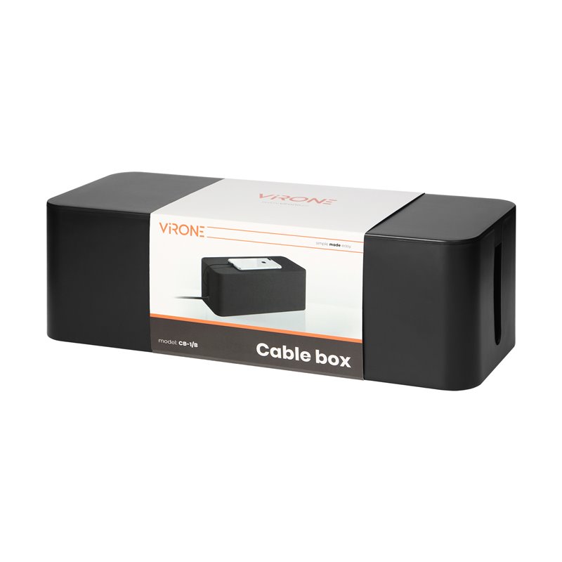 ORGANIZER DO KABLI - CABLE BOX L, CZARNY ORNO ORGANIZER DO KABLI - CABLE BOX L, CZARNY ORNO