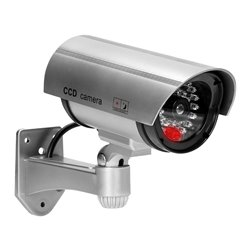 ATRAPA KAMERY MONITORUJĄCEJ CCTV, BATERYJNA, SREBRNA ORNO ATRAPA KAMERY MONITORUJĄCEJ CCTV, BATERYJNA, SREBRNA ORNO