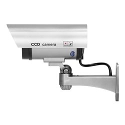 ATRAPA KAMERY MONITORUJĄCEJ CCTV, BATERYJNA, SREBRNA ORNO ATRAPA KAMERY MONITORUJĄCEJ CCTV, BATERYJNA, SREBRNA ORNO
