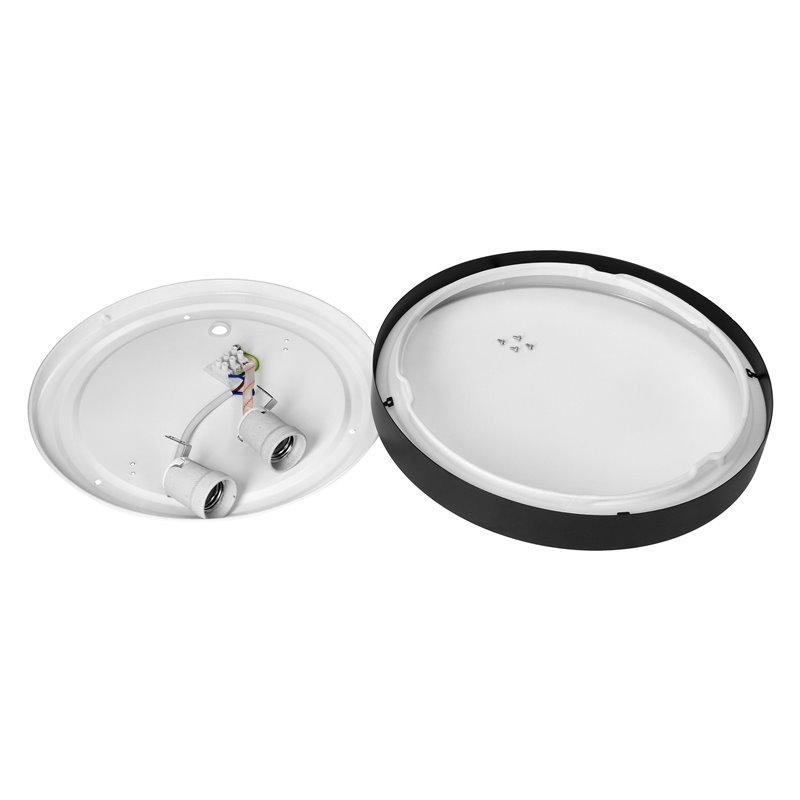 PLAFON DUARA, 2XE27 MAX 120W, IP20, CZARNY ORNO PLAFON DUARA, 2XE27 MAX 120W, IP20, CZARNY ORNO