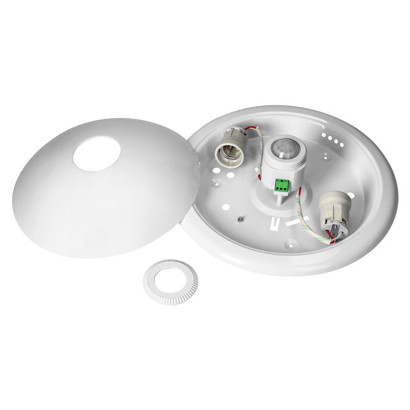ROVO PC, PLAFON OŚWIETLENIOWY Z CZUJNIKIEM RUCHU 360ST, 2X25W, E27, IP20, POLIKARBON MLECZNY ORNO ROVO PC, PLAFON OŚWIETLENIOWY Z CZUJNIKIEM RUCHU 360ST, 2X25W, E27, IP20, POLIKARBON MLECZNY ORNO