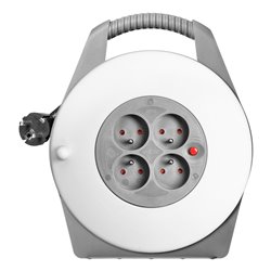 PRZEDŁUŻACZ BĘBNOWY, 4 GNIAZDA 2P+Z, KABEL PVC H05VV-F 3X1MM2, DŁUGOŚĆ 10M ORNO PRZEDŁUŻACZ BĘBNOWY, 4 GNIAZDA 2P+Z, KABEL PVC H05VV-F 3X1MM2, DŁUGOŚĆ 10M ORNO