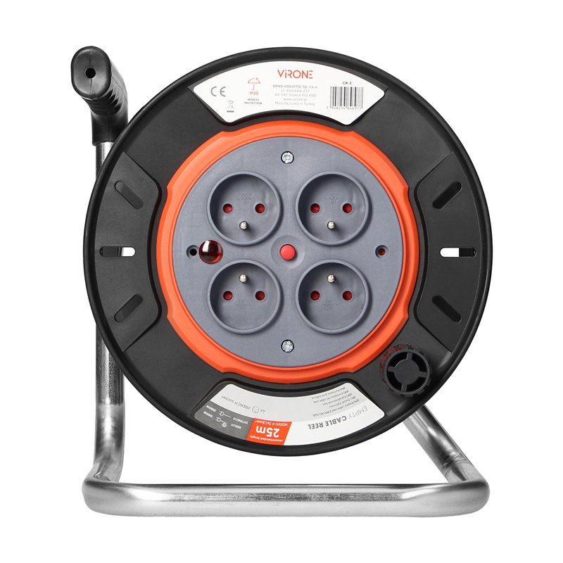 ZWIJAK BĘBNOWY IP20 4X2P+Z 16A 230V, H05RR-F 3X1,5MM2, 25M ORNO ZWIJAK BĘBNOWY IP20 4X2P+Z 16A 230V, H05RR-F 3X1,5MM2, 25M ORNO