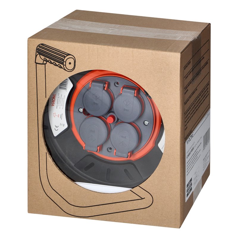 BRYZGOSZCZELNY ZWIJAK BĘBNOWY IP44 4X2P+Z 16A 230V, H05RR-F 3X1,5MM2, 25M ORNO BRYZGOSZCZELNY ZWIJAK BĘBNOWY IP44 4X2P+Z 16A 230V, H05RR-F 3X1,5MM2, 25M ORNO