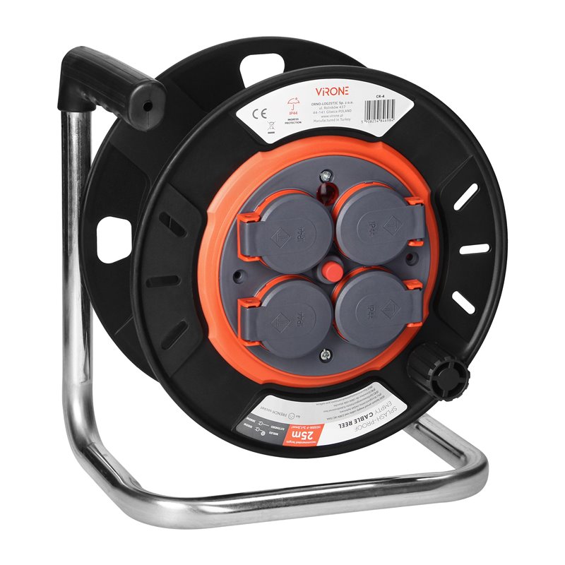 BRYZGOSZCZELNY ZWIJAK BĘBNOWY IP44 4X2P+Z 16A 230V, H05RR-F 3X1,5MM2, 25M ORNO BRYZGOSZCZELNY ZWIJAK BĘBNOWY IP44 4X2P+Z 16A 230V, H05RR-F 3X1,5MM2, 25M ORNO