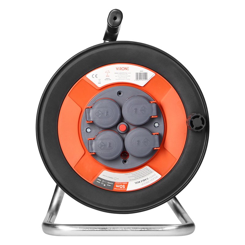 BRYZGOSZCZELNY ZWIJAK BĘBNOWY IP44 4X2P+Z 16A 230V, H05VV-F 3X1,5MM2, 50M ORNO BRYZGOSZCZELNY ZWIJAK BĘBNOWY IP44 4X2P+Z 16A 230V, H05VV-F 3X1,5MM2, 50M ORNO