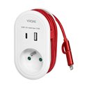 ADAPTER Z ŁADOWARKĄ USB I KABLEM ŁADUJĄCYM (TYP C + LIGHTNING), 1X2P+Z, 2XUSB (TYP A+C), MAX 3,4A ORNO ADAPTER Z ŁADOWARKĄ USB I KABLEM ŁADUJĄCYM (TYP C + LIGHTNING), 1X2P+Z, 2XUSB (TYP A+C), MAX 3,4A ORNO