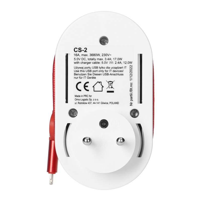 ADAPTER Z ŁADOWARKĄ USB I KABLEM ŁADUJĄCYM (TYP C + LIGHTNING), 1X2P+Z, 2XUSB (TYP A+C), MAX 3,4A ORNO ADAPTER Z ŁADOWARKĄ USB I KABLEM ŁADUJĄCYM (TYP C + LIGHTNING), 1X2P+Z, 2XUSB (TYP A+C), MAX 3,4A ORNO