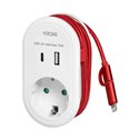 ADAPTER Z ŁADOWARKĄ USB I KABLEM ŁADUJĄCYM (TYP C + LIGHTNING), 1X2P+Z SCHUKO, 2XUSB (TYP A+C), MAX 3,4A ORNO ADAPTER Z ŁADOWARKĄ USB I KABLEM ŁADUJĄCYM (TYP C + LIGHTNING), 1X2P+Z SCHUKO, 2XUSB (TYP A+C), MAX 3,4A ORNO