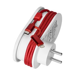 ADAPTER Z ŁADOWARKĄ USB I KABLEM ŁADUJĄCYM (TYP C + LIGHTNING), 1X2P+Z SCHUKO, 2XUSB (TYP A+C), MAX 3,4A ORNO ADAPTER Z ŁADOWARKĄ USB I KABLEM ŁADUJĄCYM (TYP C + LIGHTNING), 1X2P+Z SCHUKO, 2XUSB (TYP A+C), MAX 3,4A ORNO