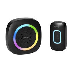 PELA, DZWONEK BEZPRZEWODOWY BATERYJNY, LEARNING SYSTEM, 60 DŹWIĘKÓW, LED RGB, 300M, CZARNY ORNO PELA, DZWONEK BEZPRZEWODOWY BATERYJNY, LEARNING SYSTEM, 60 DŹWIĘKÓW, LED RGB, 300M, CZARNY ORNO