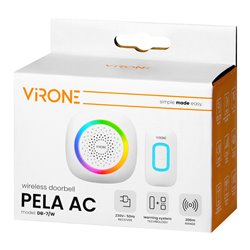 PELA AC, DZWONEK BEZPRZEWODOWY SIECIOWY, LEARNING SYSTEM, 60 DŹWIĘKÓW, LED RGB, 300M, BIAŁY ORNO PELA AC, DZWONEK BEZPRZEWODOWY SIECIOWY, LEARNING SYSTEM, 60 DŹWIĘKÓW, LED RGB, 300M, BIAŁY ORNO