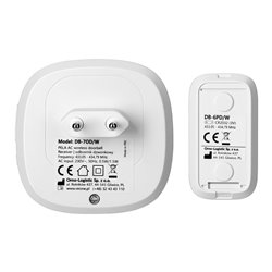 PELA AC, DZWONEK BEZPRZEWODOWY SIECIOWY, LEARNING SYSTEM, 60 DŹWIĘKÓW, LED RGB, 300M, BIAŁY ORNO PELA AC, DZWONEK BEZPRZEWODOWY SIECIOWY, LEARNING SYSTEM, 60 DŹWIĘKÓW, LED RGB, 300M, BIAŁY ORNO