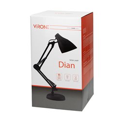 DIAN LAMPA BIURKOWA, 10W STALOWA, BIAŁA ORNO DIAN LAMPA BIURKOWA, 10W STALOWA, BIAŁA ORNO