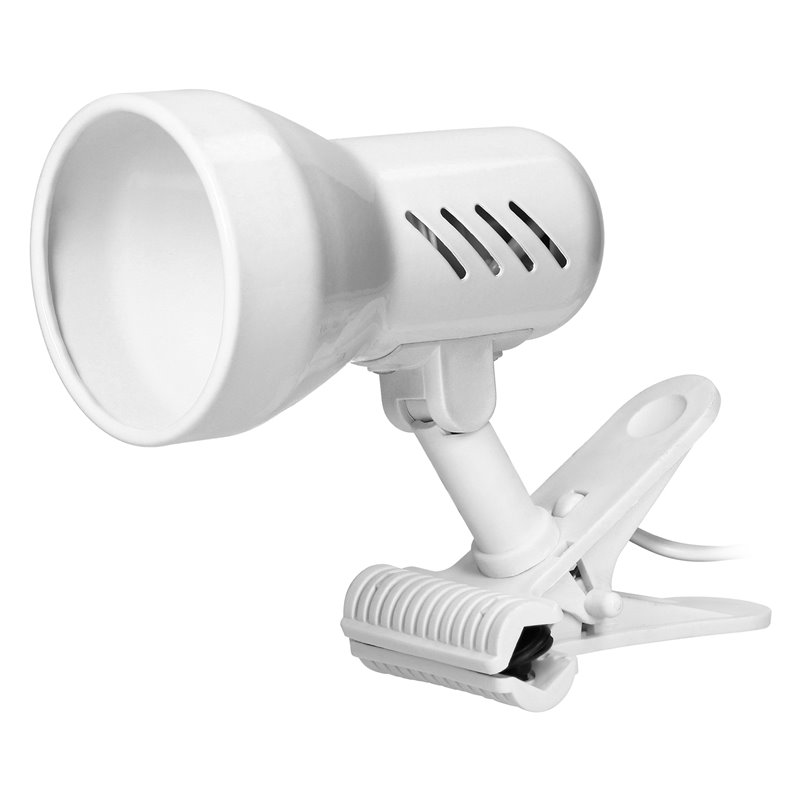 DALLA, LAMPA BIURKOWA Z KLIPSEM, 40W, E27, STAL + TWORZYWO, BIAŁA ORNO DALLA, LAMPA BIURKOWA Z KLIPSEM, 40W, E27, STAL + TWORZYWO, BIAŁA ORNO