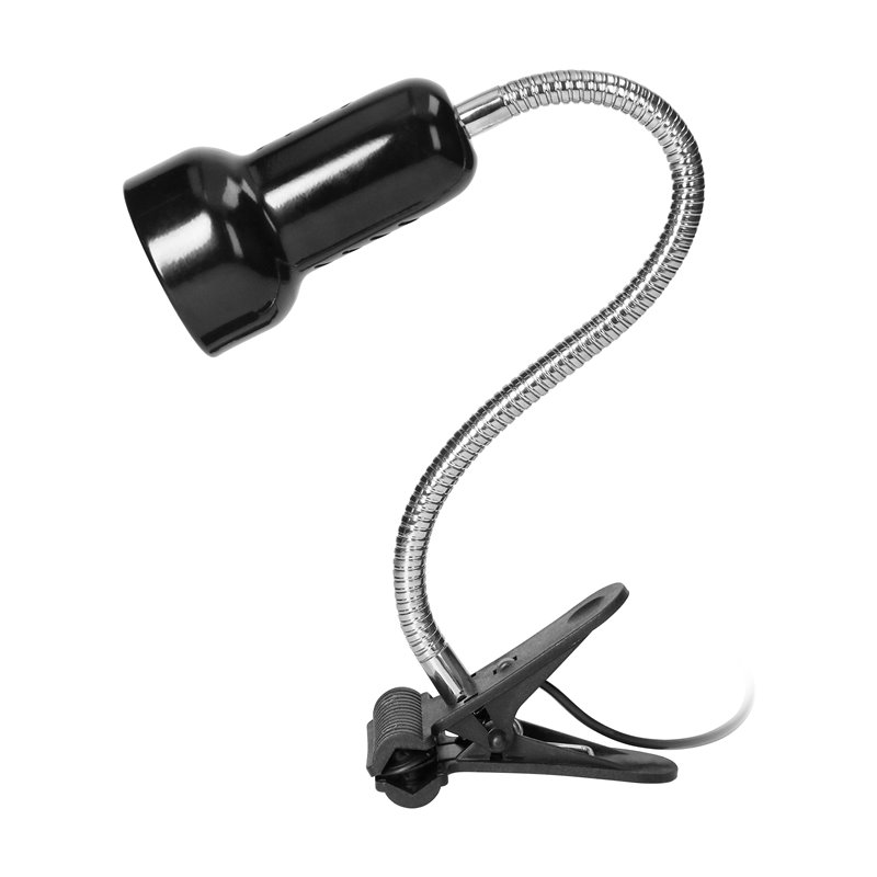 LUKE, LAMPA BIURKOWA Z KLIPSEM, FLEX, 40W, E14, STAL + TWORZYWO, CZARNA ORNO LUKE, LAMPA BIURKOWA Z KLIPSEM, FLEX, 40W, E14, STAL + TWORZYWO, CZARNA ORNO