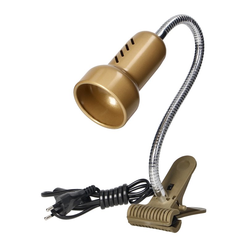 LUKE, LAMPA BIURKOWA Z KLIPSEM, FLEX, 40W, E14, STAL + TWORZYWO, ZŁOTA ORNO LUKE, LAMPA BIURKOWA Z KLIPSEM, FLEX, 40W, E14, STAL + TWORZYWO, ZŁOTA ORNO