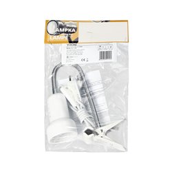 LUKE, LAMPA BIURKOWA Z KLIPSEM, FLEX, 40W, E14, STAL + TWORZYWO, BIAŁA ORNO LUKE, LAMPA BIURKOWA Z KLIPSEM, FLEX, 40W, E14, STAL + TWORZYWO, BIAŁA ORNO