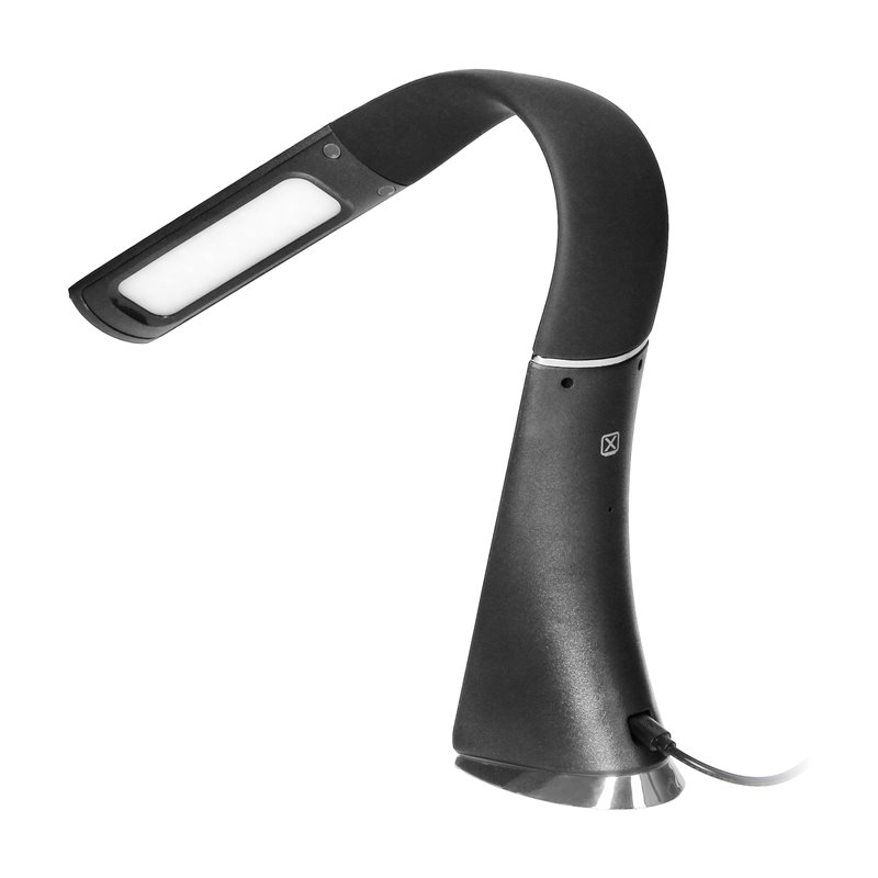 DOLOMIT LED 5W, LAMPKA BIURKOWA Z BUDZIKIEM, 300LM, 4000K, CZARNA ORNO DOLOMIT LED 5W, LAMPKA BIURKOWA Z BUDZIKIEM, 300LM, 4000K, CZARNA ORNO
