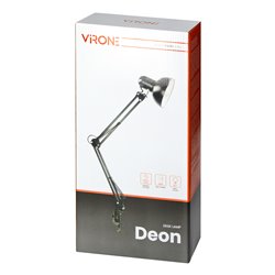 DEON, LAMPA BIURKOWA PRZYKRĘCANA, 10W, E27, STALOWA, BIAŁA ORNO DEON, LAMPA BIURKOWA PRZYKRĘCANA, 10W, E27, STALOWA, BIAŁA ORNO