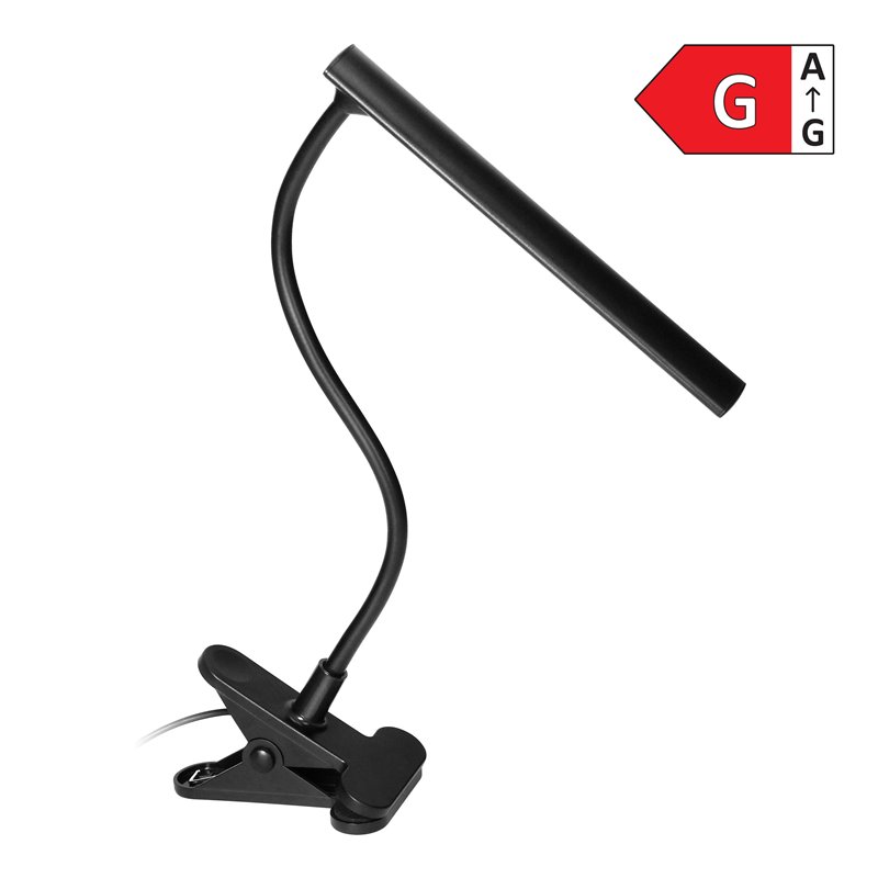 TERI LED, LAMPKA BIURKOWA Z KLIPSEM, 5W, 260LM, 4000K, CZARNA ORNO TERI LED, LAMPKA BIURKOWA Z KLIPSEM, 5W, 260LM, 4000K, CZARNA ORNO
