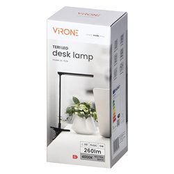 TERI LED, LAMPKA BIURKOWA Z KLIPSEM, 5W, 260LM, 4000K, CZARNA ORNO TERI LED, LAMPKA BIURKOWA Z KLIPSEM, 5W, 260LM, 4000K, CZARNA ORNO