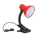 LATSA, LAMPA BIURKOWA Z KLIPSEM, 10W, E27, STAL + TWORZYWO, CZERWONA ORNO