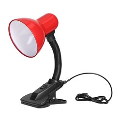 LATSA, LAMPA BIURKOWA Z KLIPSEM, 10W, E27, STAL + TWORZYWO, CZERWONA ORNO LATSA, LAMPA BIURKOWA Z KLIPSEM, 10W, E27, STAL + TWORZYWO, CZERWONA ORNO