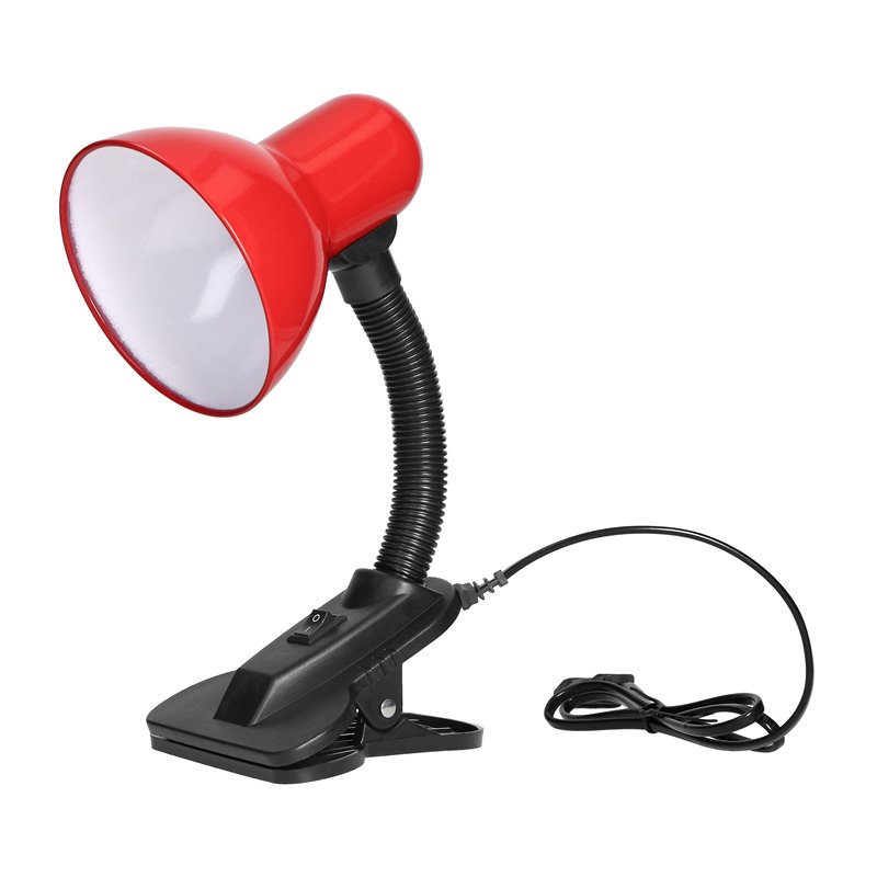 LATSA, LAMPA BIURKOWA Z KLIPSEM, 10W, E27, STAL + TWORZYWO, CZERWONA ORNO LATSA, LAMPA BIURKOWA Z KLIPSEM, 10W, E27, STAL + TWORZYWO, CZERWONA ORNO
