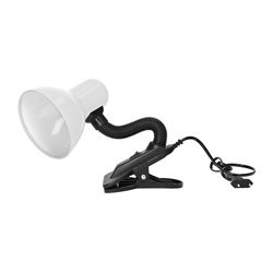 LATSA, LAMPA BIURKOWA Z KLIPSEM, 10W, E27, STAL + TWORZYWO, BIAŁA ORNO LATSA, LAMPA BIURKOWA Z KLIPSEM, 10W, E27, STAL + TWORZYWO, BIAŁA ORNO