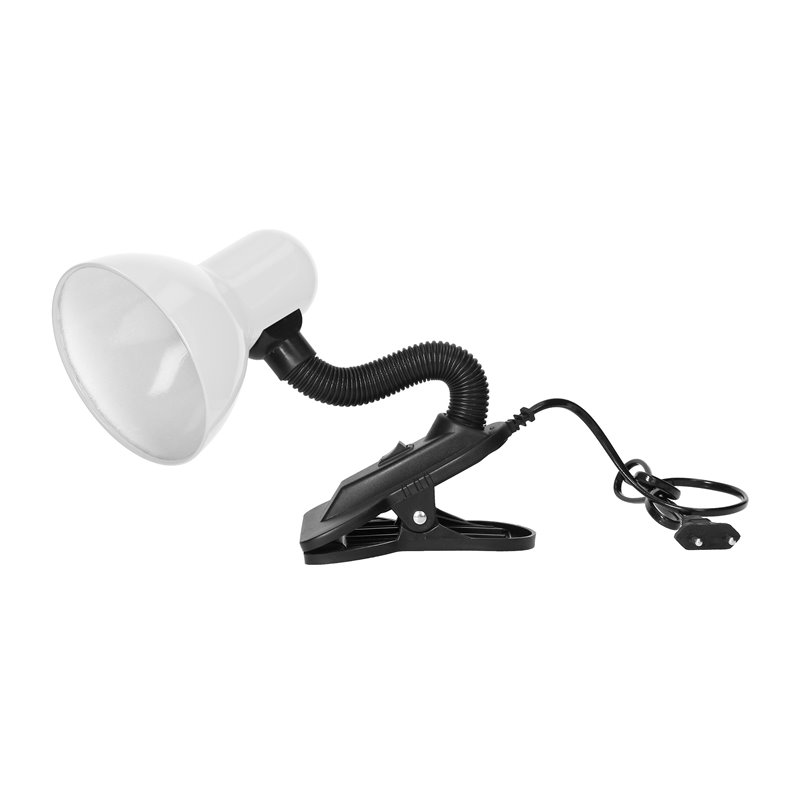 LATSA, LAMPA BIURKOWA Z KLIPSEM, 10W, E27, STAL + TWORZYWO, BIAŁA ORNO LATSA, LAMPA BIURKOWA Z KLIPSEM, 10W, E27, STAL + TWORZYWO, BIAŁA ORNO