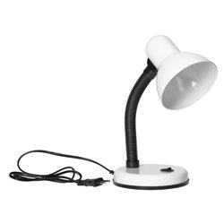 FUPI, LAMPA BIURKOWA, 10W, E27, STAL + TWORZYWO, BIAŁA ORNO FUPI, LAMPA BIURKOWA, 10W, E27, STAL + TWORZYWO, BIAŁA ORNO