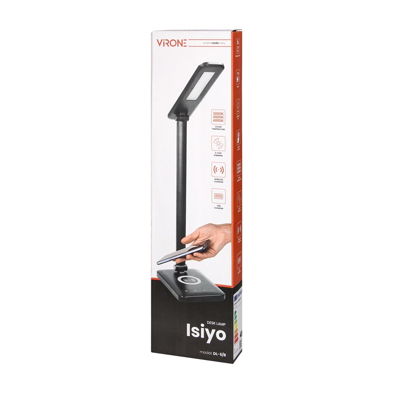ISIYO LED 7W LAMPKA BIURKOWA Z ŁADOWARKĄ INDUKCYJNĄ I USB, 390LM, 3000-4000-6000K, ZMIANA TEMPERATURY BARWOWEJ I FUNKCJA ŚCIEMNI ISIYO LED 7W LAMPKA BIURKOWA Z ŁADOWARKĄ INDUKCYJNĄ I USB, 390LM, 3000-4000-6000K, ZMIANA TEMPERATURY BARWOWEJ I FUNKCJA ŚCIEMNI