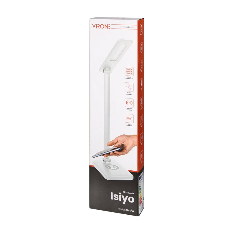 ISIYO LED 7W LAMPKA BIURKOWA Z ŁADOWARKĄ INDUKCYJNĄ I USB, 390LM, 3000-4000-6000K, ZMIANA TEMPERATURY BARWOWEJ I FUNKCJA ŚCIEMNI ISIYO LED 7W LAMPKA BIURKOWA Z ŁADOWARKĄ INDUKCYJNĄ I USB, 390LM, 3000-4000-6000K, ZMIANA TEMPERATURY BARWOWEJ I FUNKCJA ŚCIEMNI