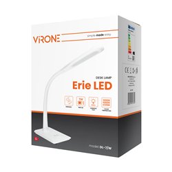 ERIE LED DIM 7W, LAMPKA BIURKOWA, 400LM, BIAŁA, FUNKCJA ŚCIEMNIANIA I ZMIANY TEMPERATURY BARWOWEJ 3000K-4000K-6000K ORNO ERIE LED DIM 7W, LAMPKA BIURKOWA, 400LM, BIAŁA, FUNKCJA ŚCIEMNIANIA I ZMIANY TEMPERATURY BARWOWEJ 3000K-4000K-6000K ORNO